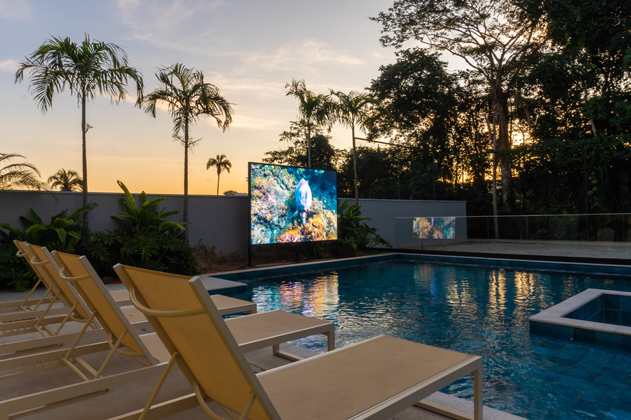 Painel de LED outdoor para área de lazer